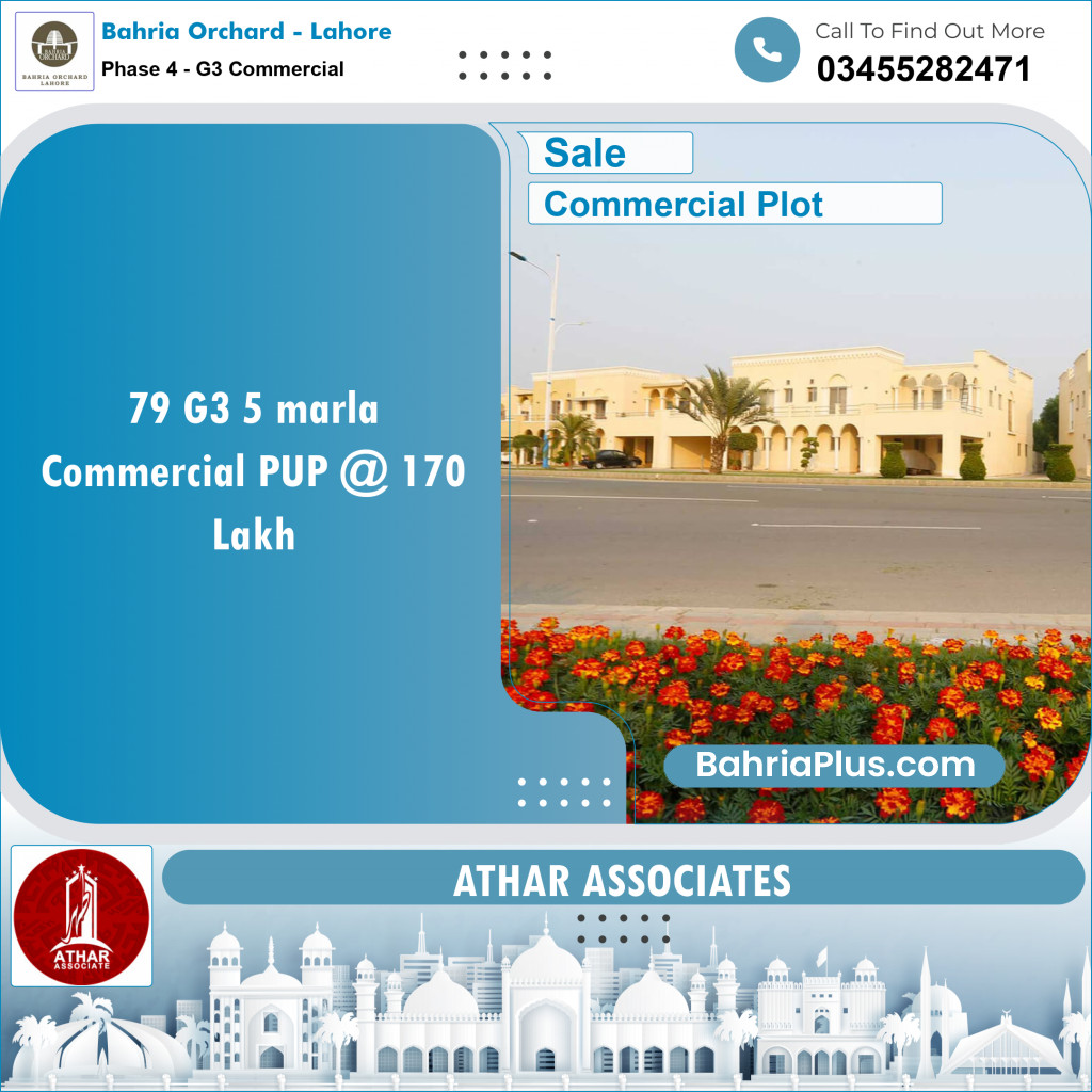Commercial Plot for Sale in Phase 4 - G3 Commercial -  Bahria Orchard, Lahore - (BP-152105)