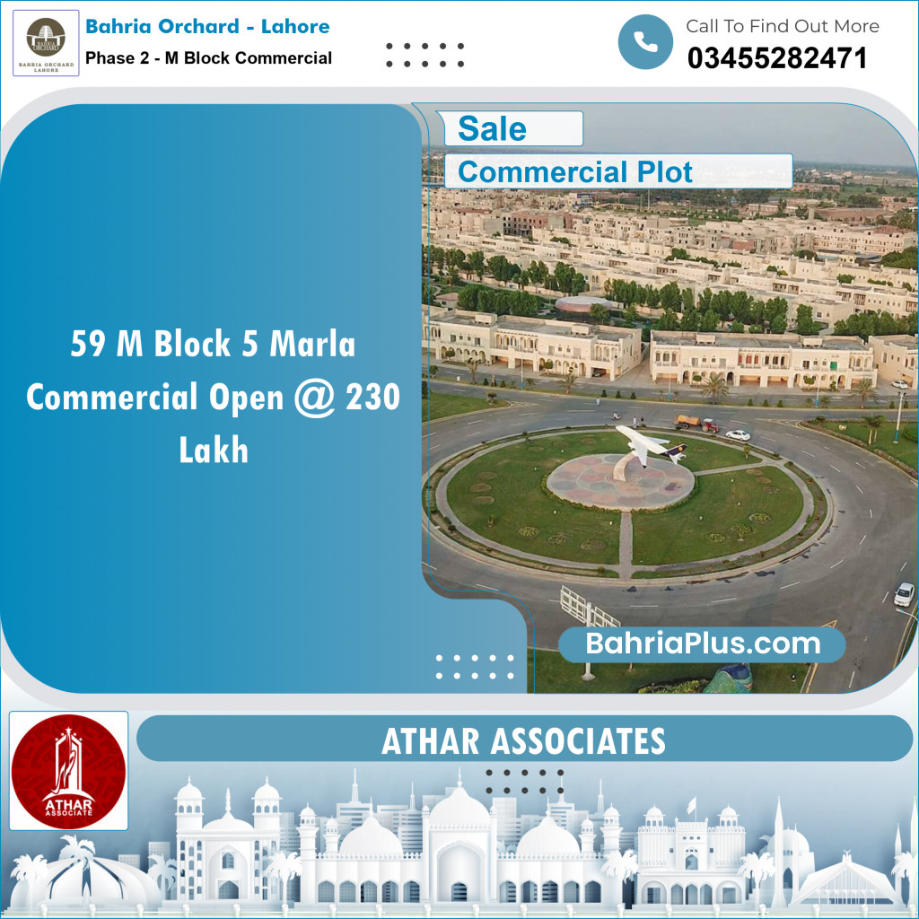 Commercial Plot for Sale in Phase 2 - M Block Commercial -  Bahria Orchard, Lahore - (BP-152112)