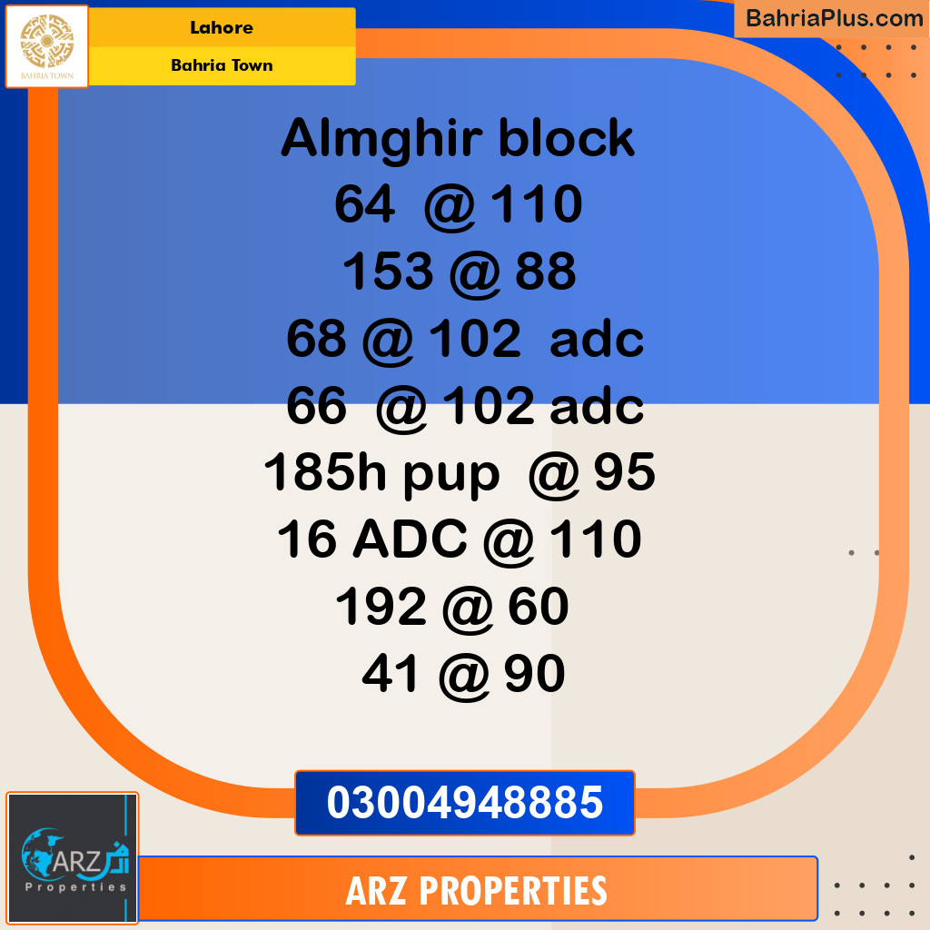 Residential Plot for Sale in Sector F - Alamgir Block -  Bahria Town, Lahore - (BP-152119)