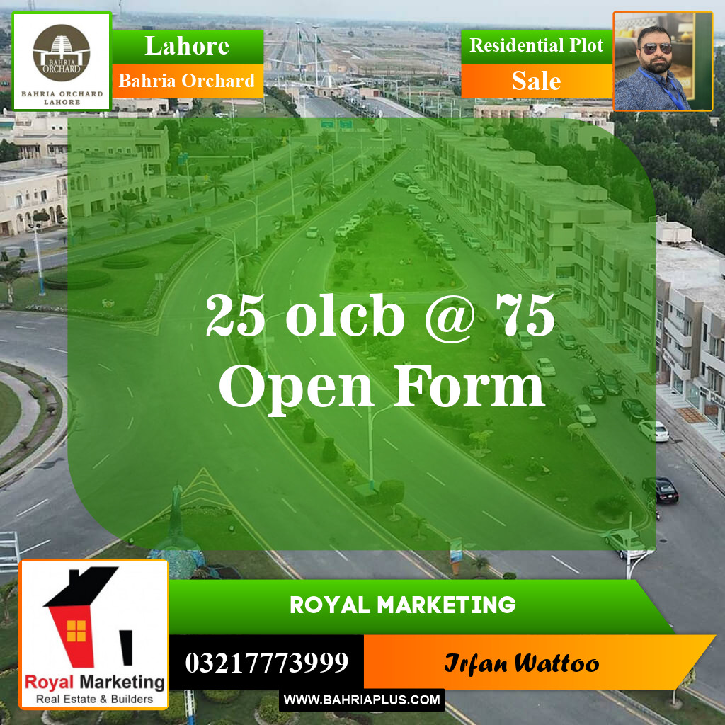 Residential Plot for Sale in Bahria Orchard, Lahore - (BP-152149)