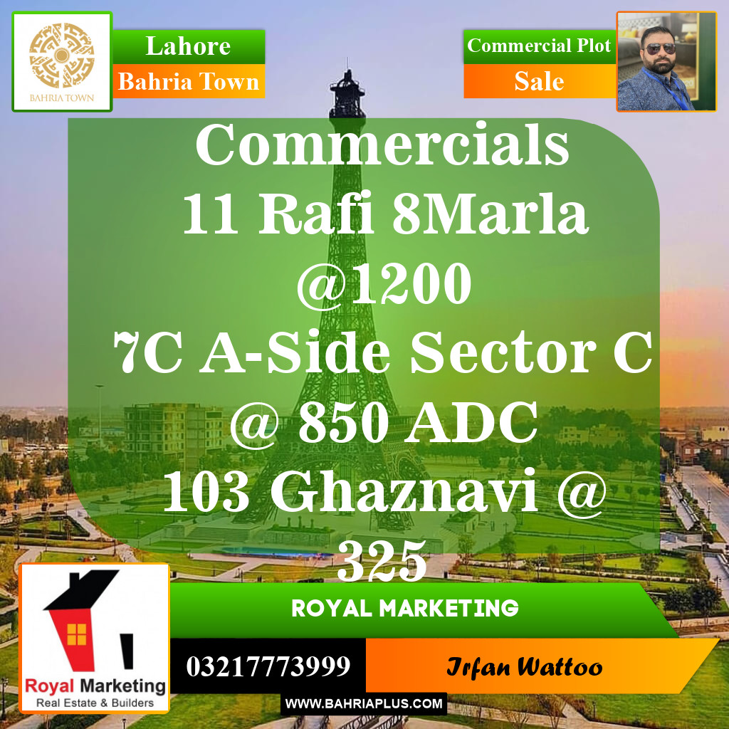 Commercial Plot for Sale in Bahria Town, Lahore - (BP-152155)