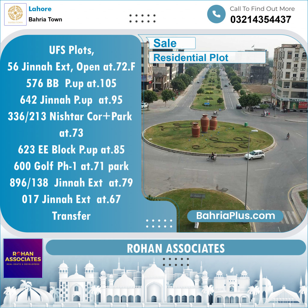 Residential Plot for Sale in Sector E - Jinnah Ext. Block -  Bahria Town, Lahore - (BP-152255)