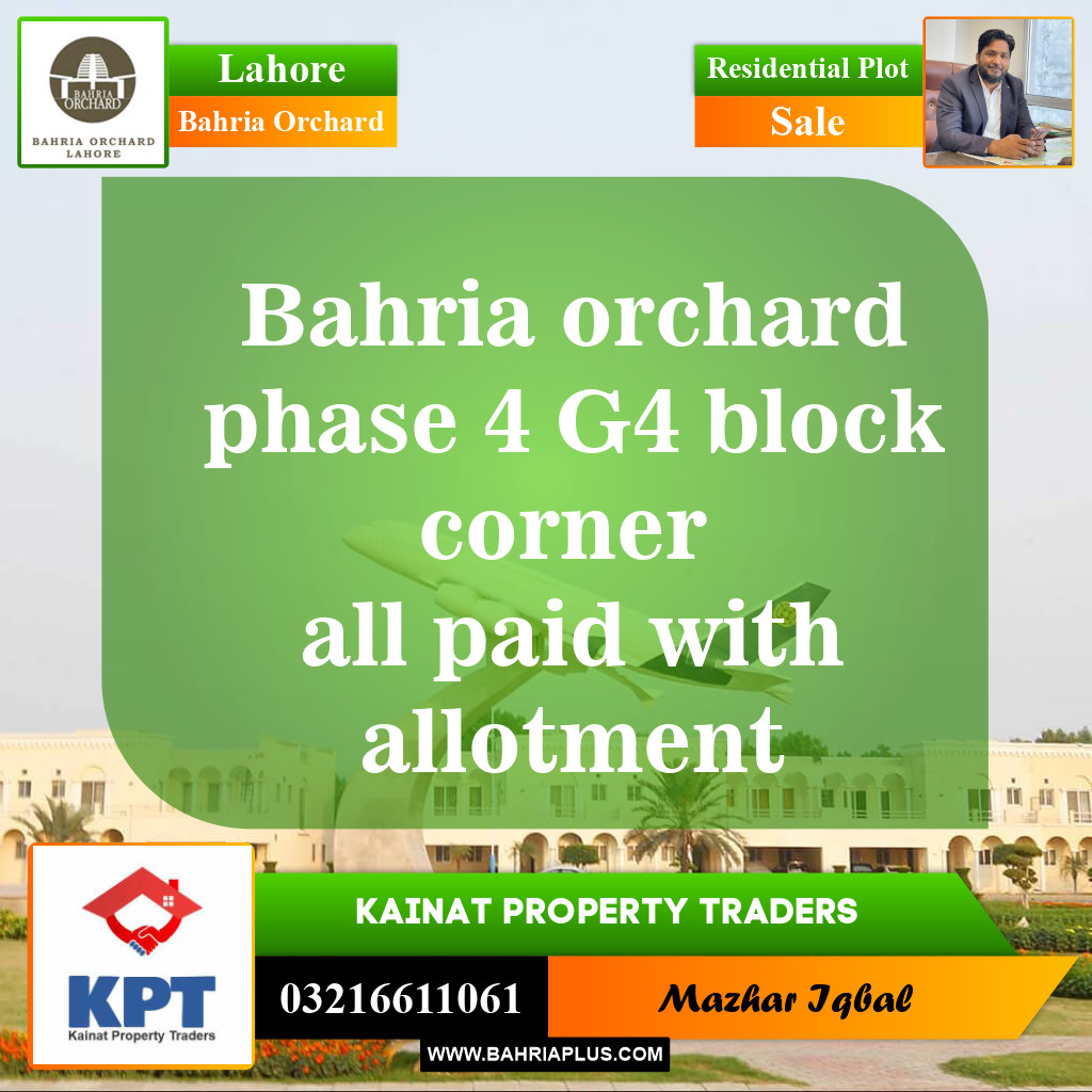 Residential Plot for Sale in Bahria Orchard, Lahore - (BP-152278)