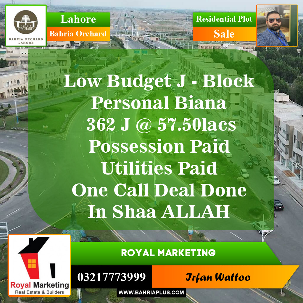 Residential Plot for Sale in Bahria Orchard, Lahore - (BP-152284)
