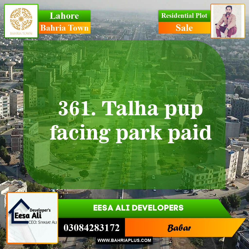 Residential Plot for Sale in Bahria Town, Lahore - (BP-152288)