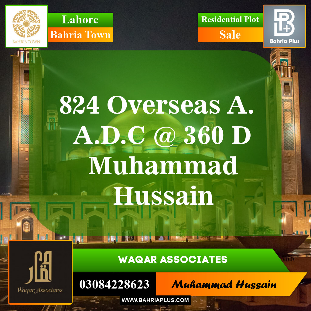 Residential Plot for Sale in Bahria Town, Lahore - (BP-152348)