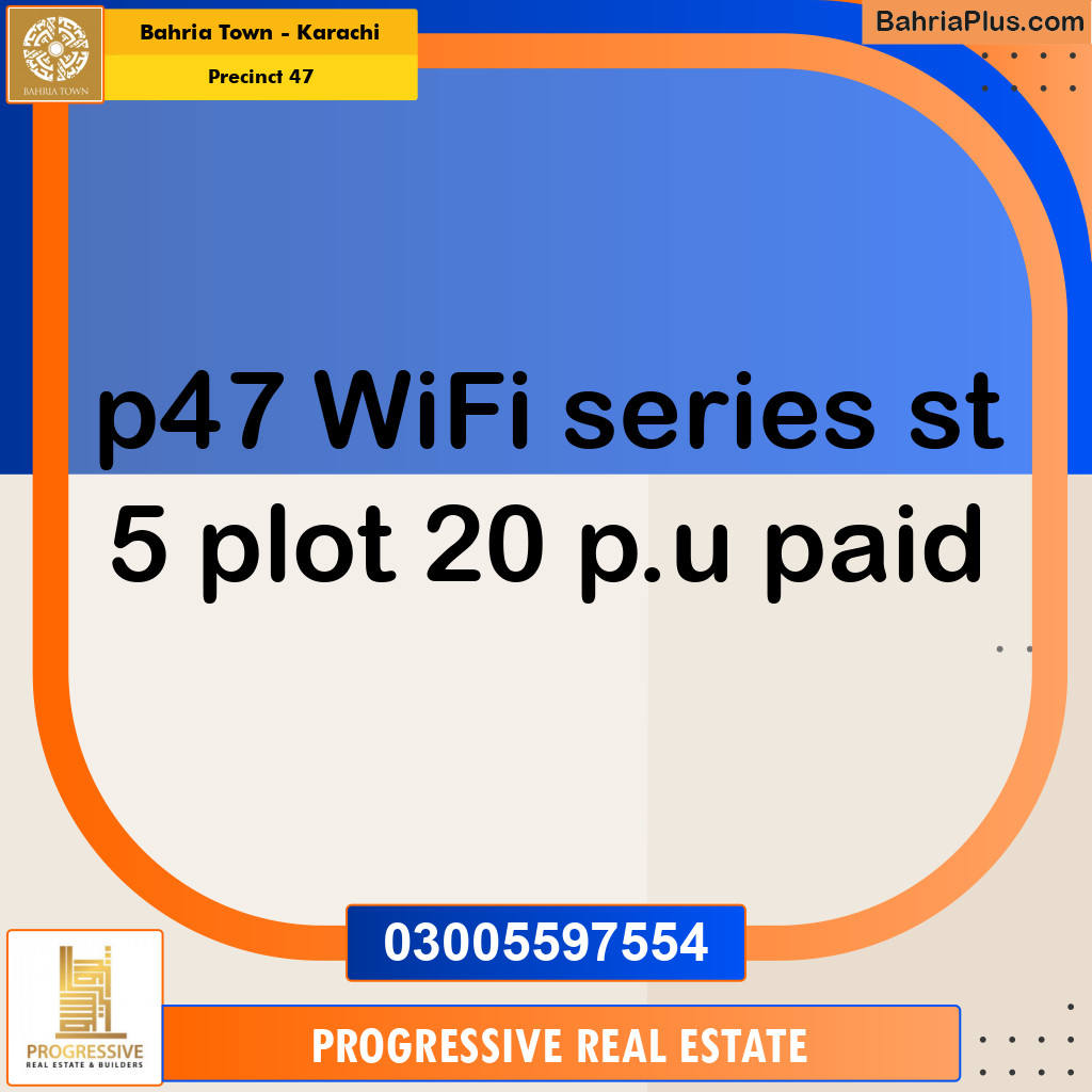250 Sq. Yards Residential Plot for Sale in Precinct 47 -  Bahria Town, Karachi - (BP-152359)