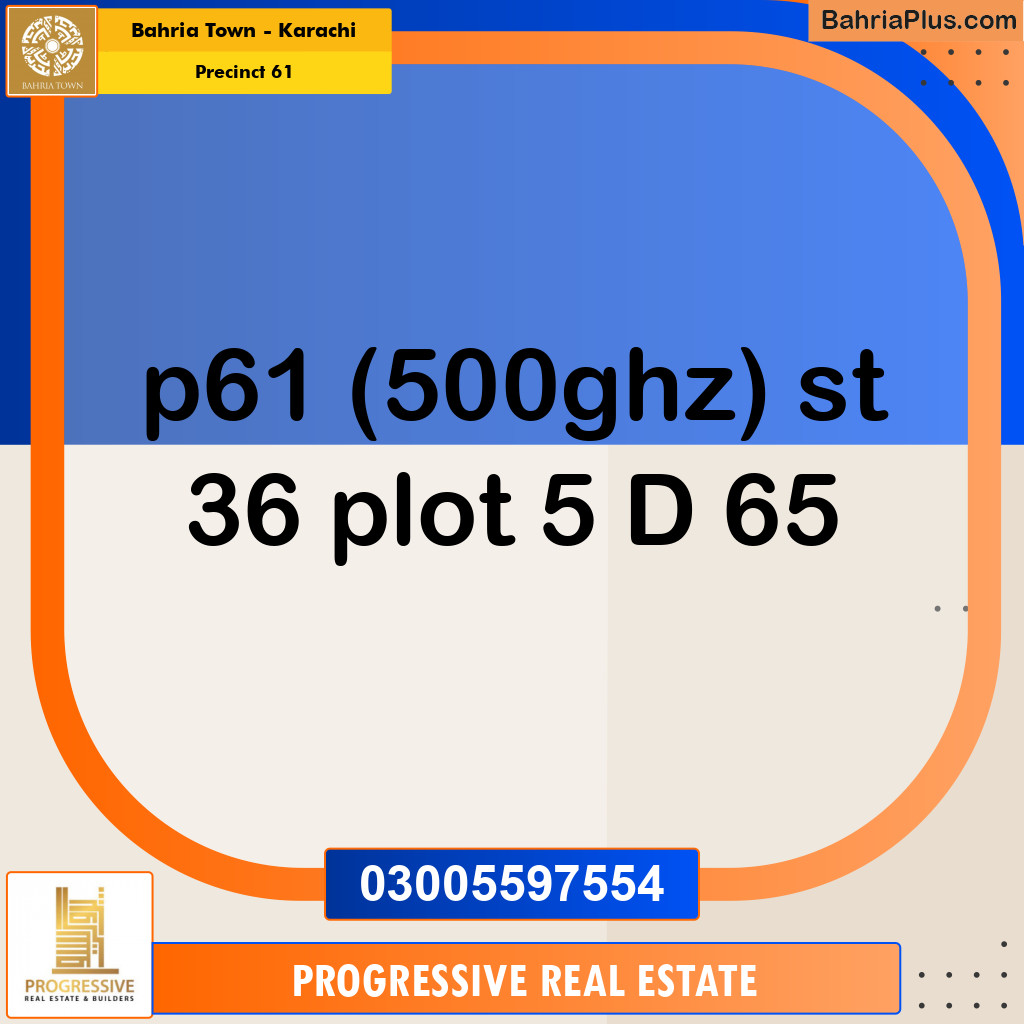 125 Sq. Yards Residential Plot for Sale in Precinct 61 -  Bahria Town, Karachi - (BP-152361)