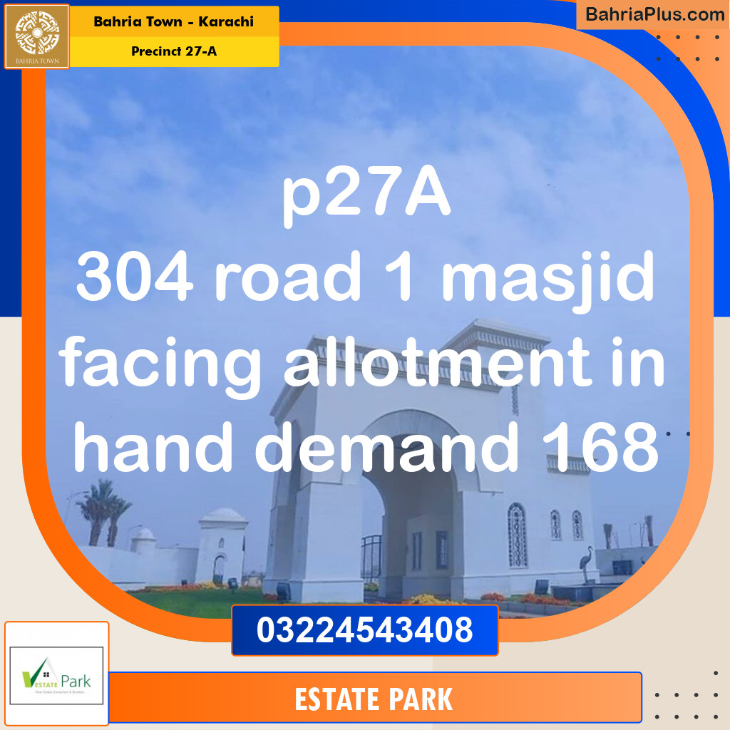 500 Sq. Yards Residential Plot for Sale in Precinct 27-A -  Bahria Town, Karachi - (BP-152414)