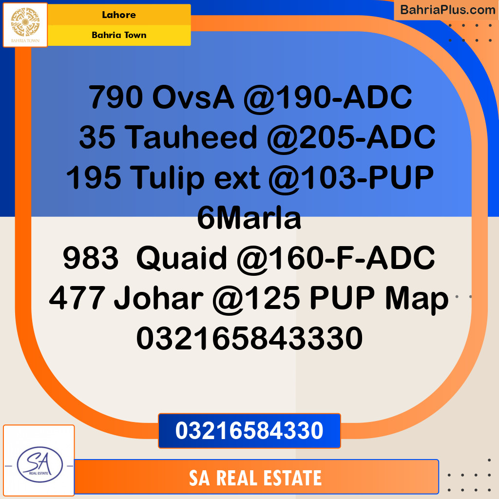 Residential Plot for Sale in Bahria Town, Lahore - (BP-152419)