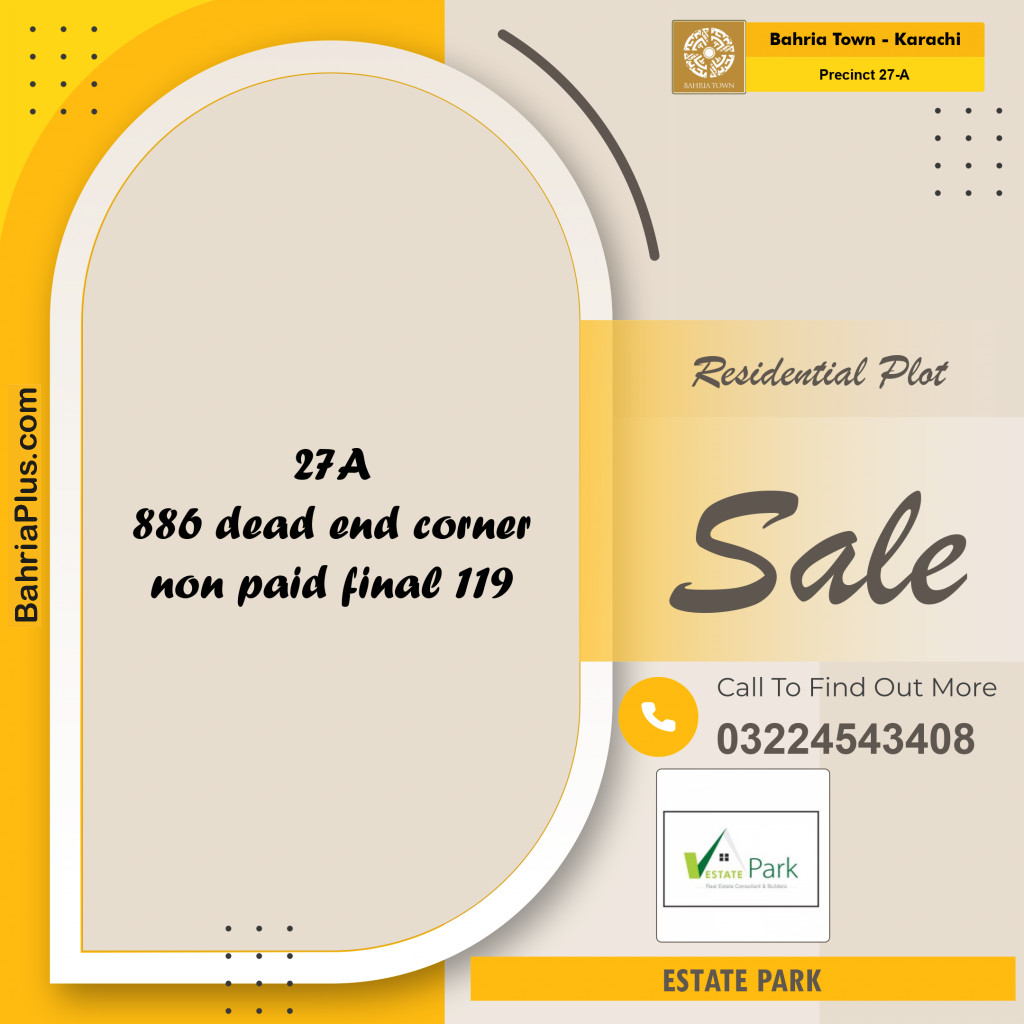 500 Sq. Yards Residential Plot for Sale in Precinct 27-A -  Bahria Town, Karachi - (BP-152430)