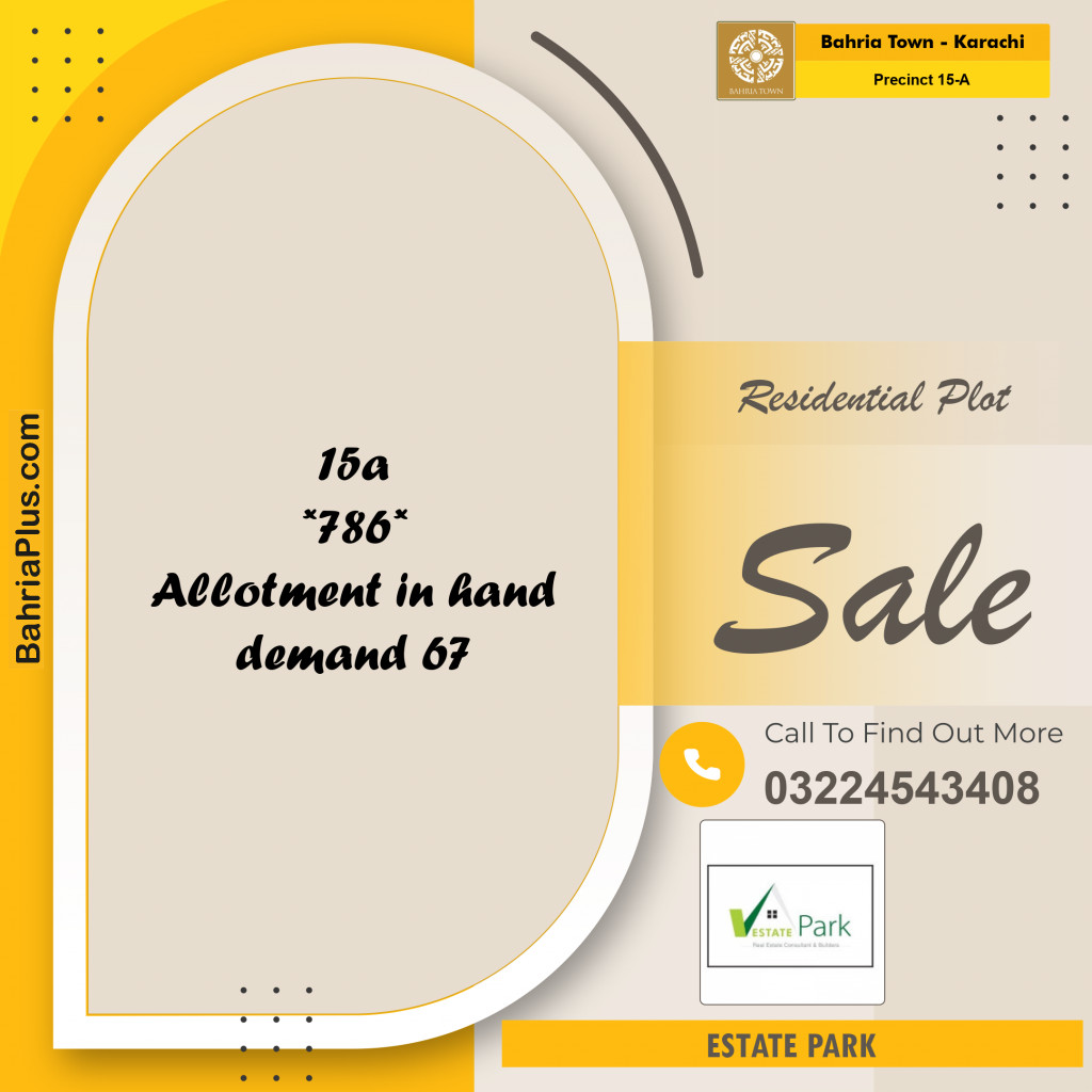 125 Sq. Yards Residential Plot for Sale in Precinct 15-A -  Bahria Town, Karachi - (BP-152439)