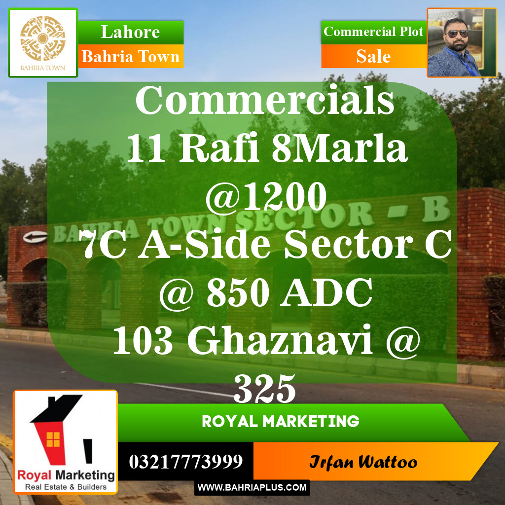 Commercial Plot for Sale in Bahria Town, Lahore - (BP-152455)