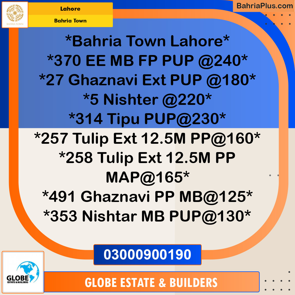 Residential Plot for Sale in Sector D - EE Block -  Bahria Town, Lahore - (BP-152476)