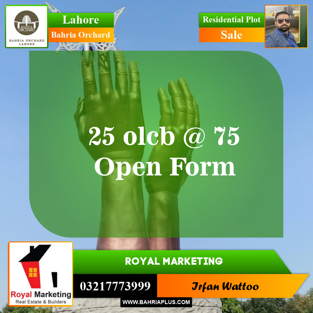 Residential Plot for Sale in Bahria Orchard, Lahore - (BP-152483)