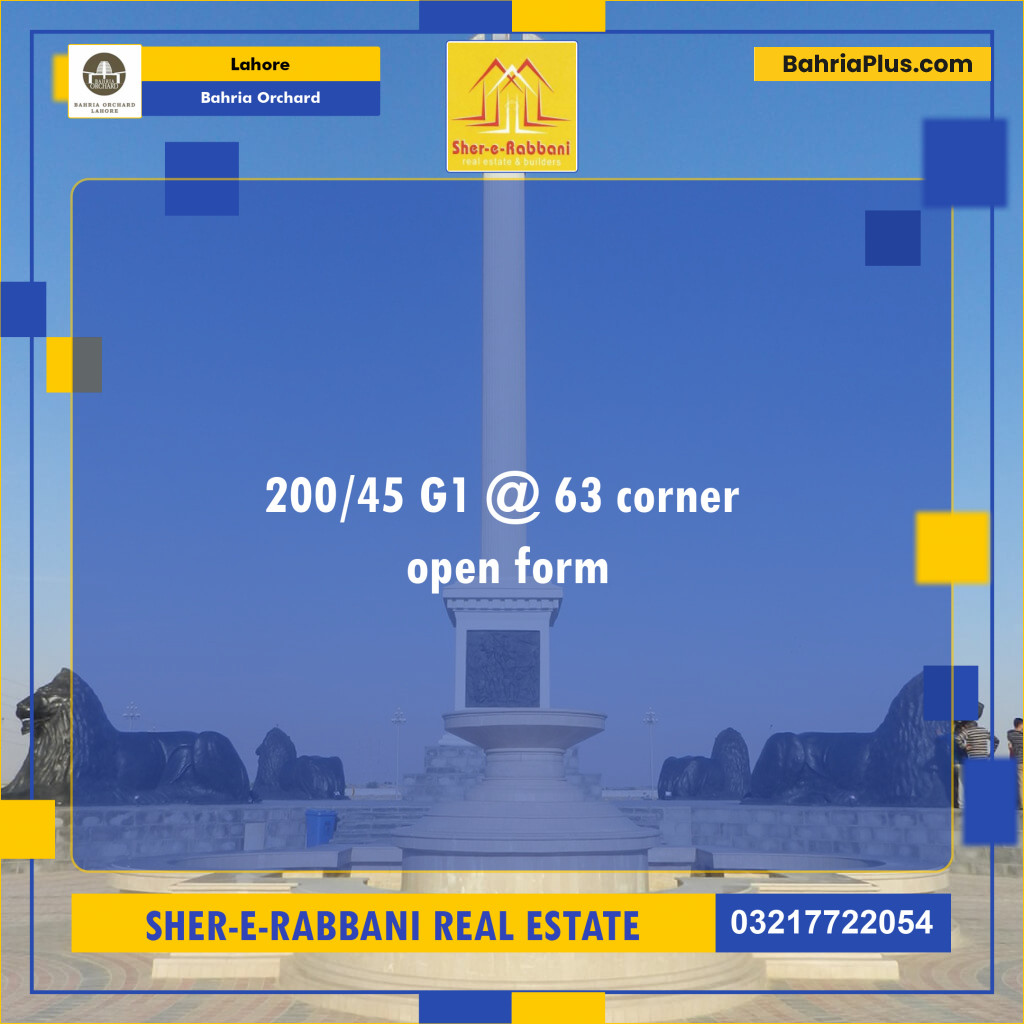 Residential Plot for Sale in Bahria Orchard, Lahore (BP152494