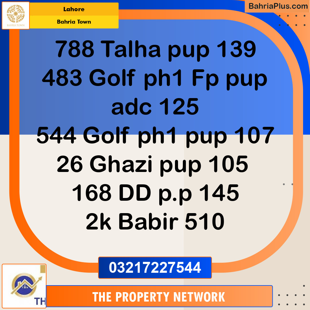 Residential Plot for Sale in Bahria Town, Lahore - (BP-152508)
