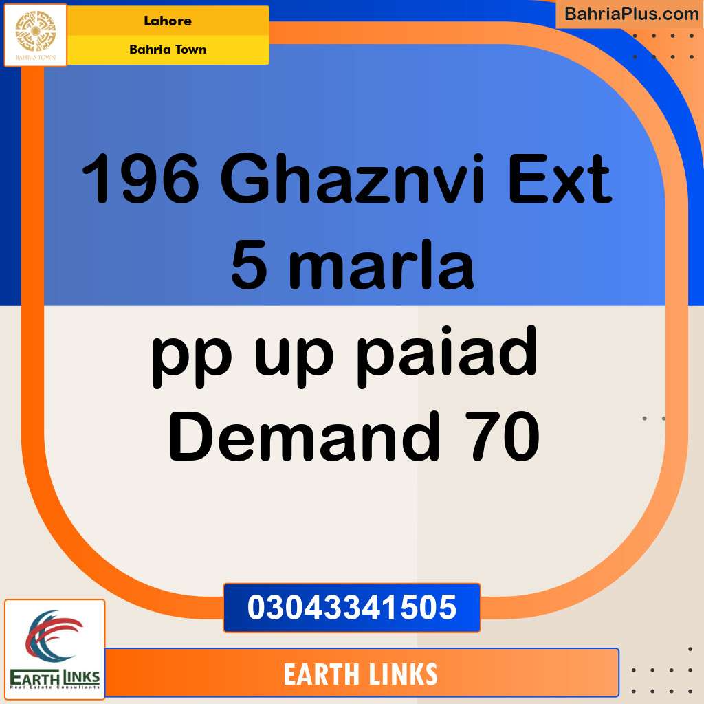 Residential Plot for Sale in Bahria Town, Lahore - (BP-152516)