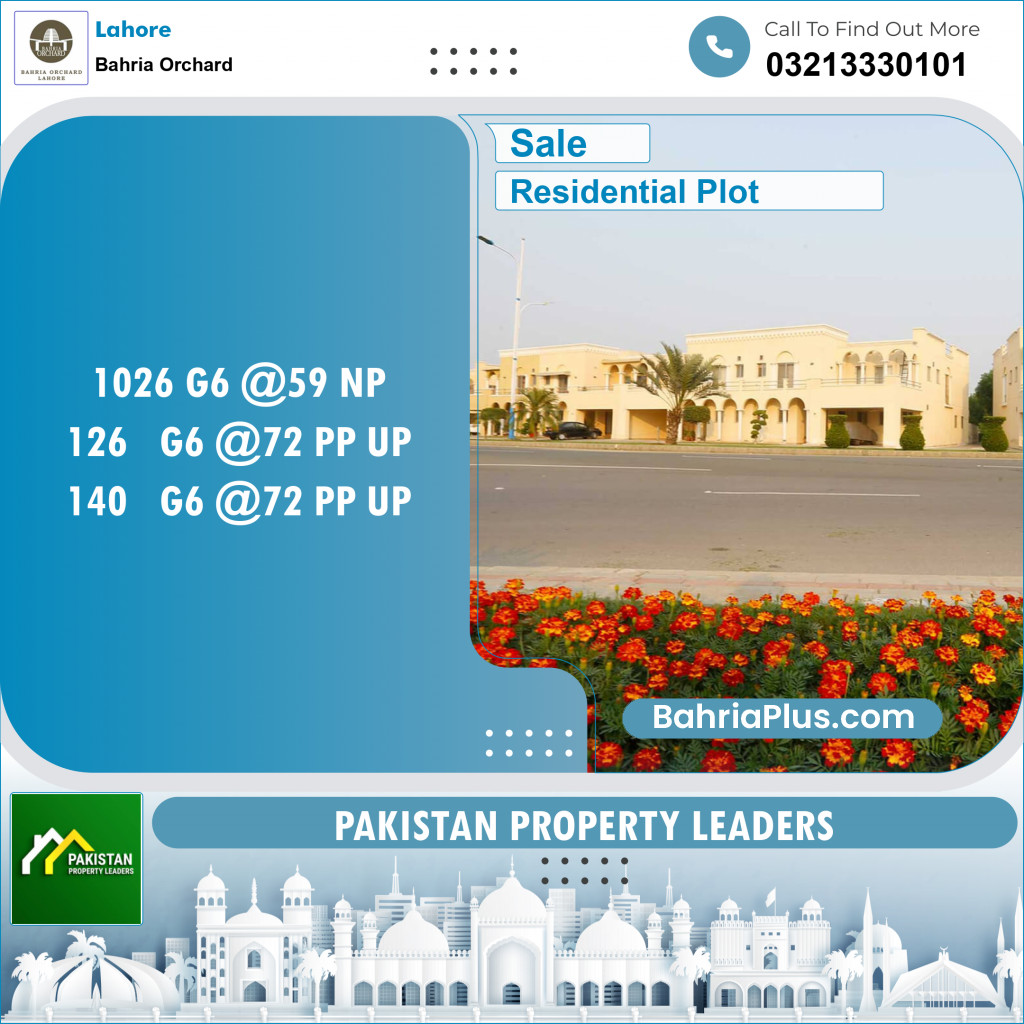 Residential Plot for Sale in Bahria Orchard, Lahore - (BP-152541)