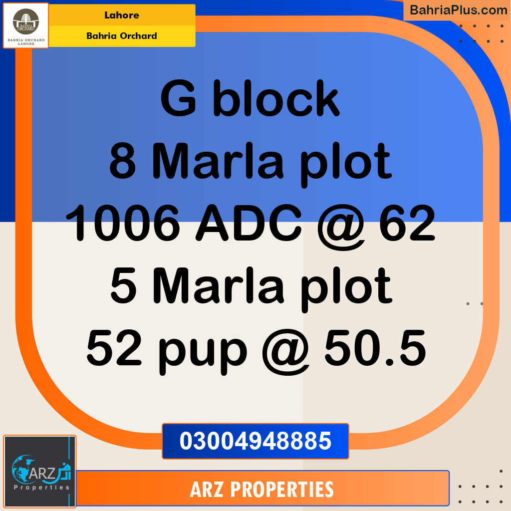 Residential Plot for Sale in Bahria Orchard, Lahore - (BP-152547)