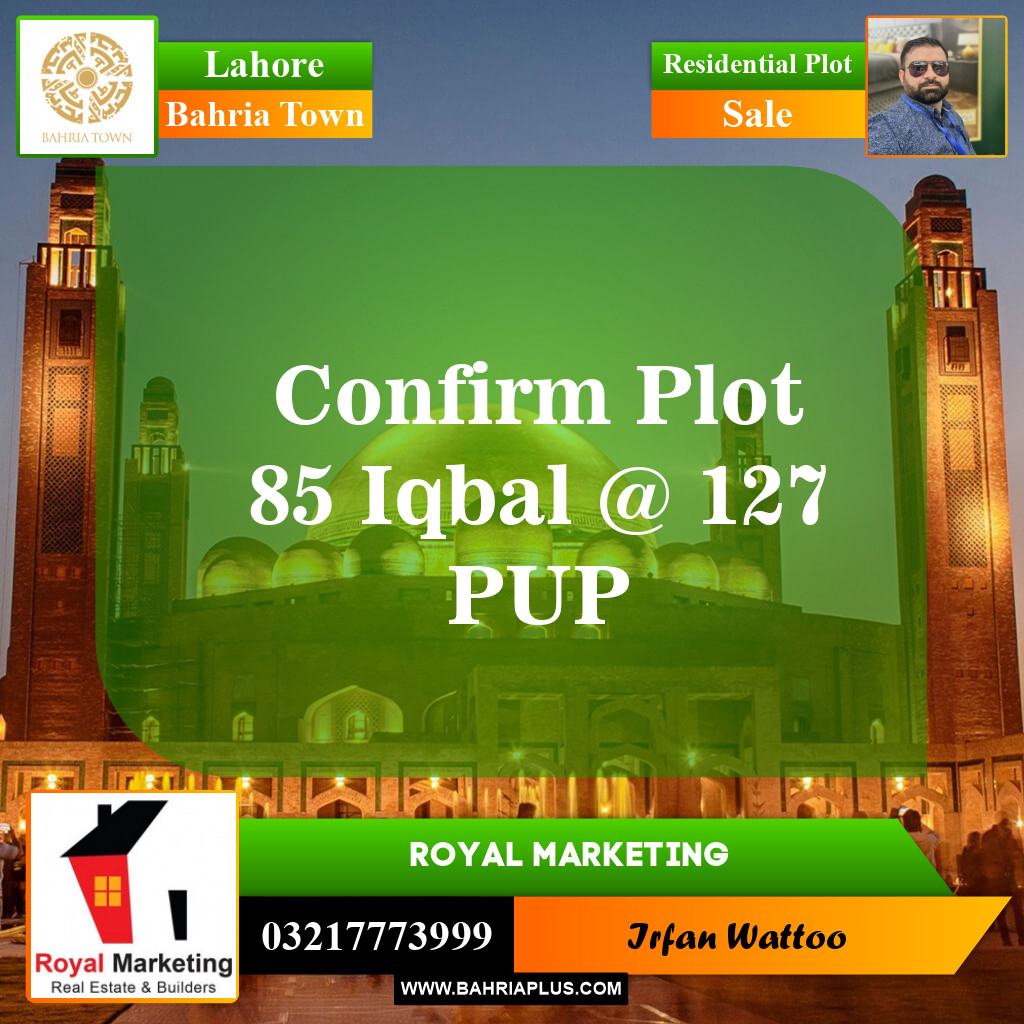 Residential Plot for Sale in Bahria Town, Lahore - (BP-152555)