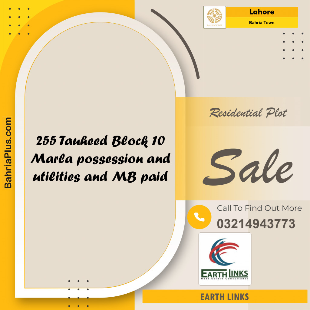 Residential Plot for Sale in Bahria Town, Lahore - (BP-152573)