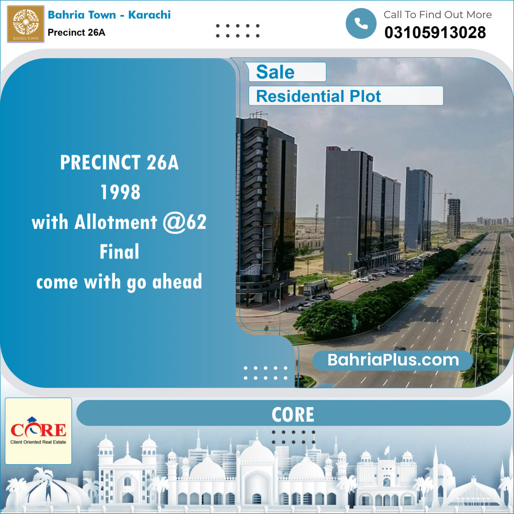 125 Sq. Yards Residential Plot for Sale in Precinct 26A -  Bahria Town, Karachi - (BP-152581)