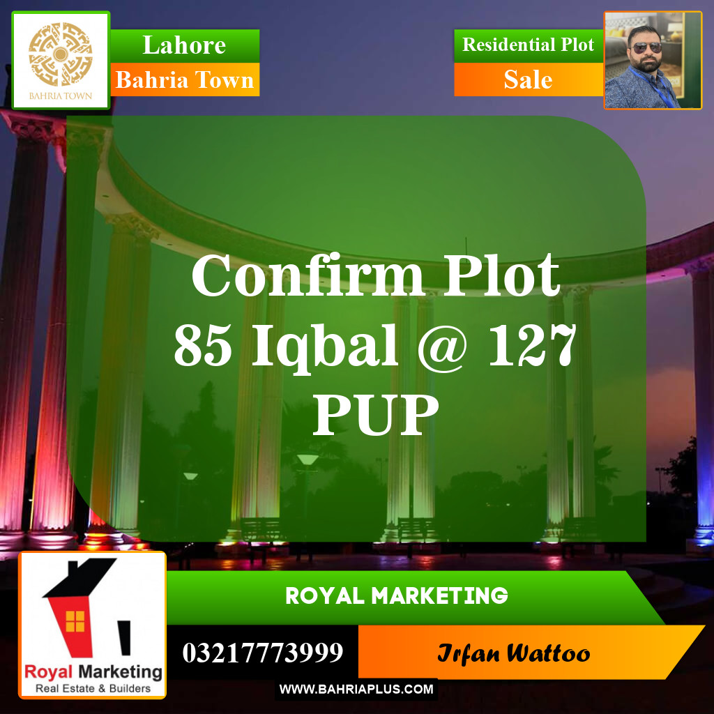 Residential Plot for Sale in Bahria Town, Lahore - (BP-152597)