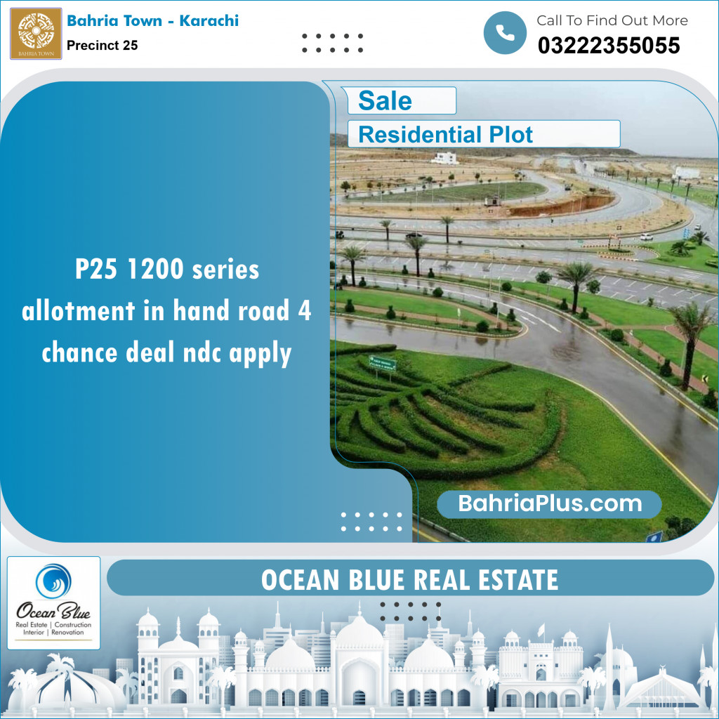 125 Sq. Yards Residential Plot for Sale in Precinct 25 - Bahria Town, Karachi - (BP-152637)