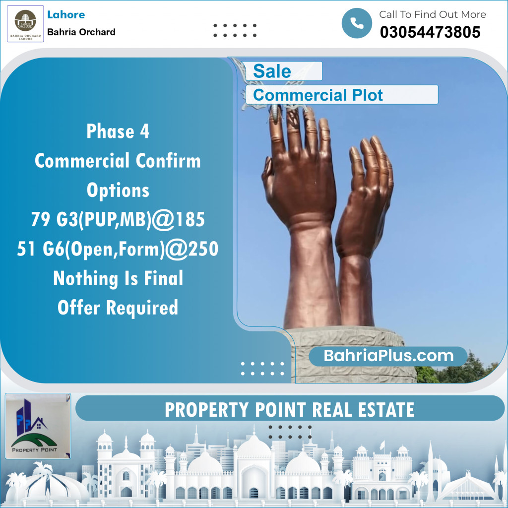 Commercial Plot for Sale in Bahria Orchard, Lahore - (BP-152664)