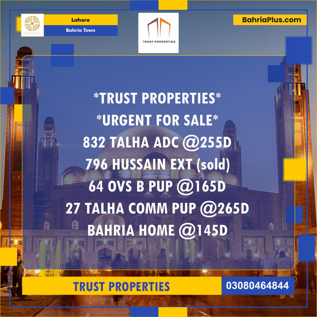 Residential Plot for Sale in Bahria Town, Lahore - (BP-152688)