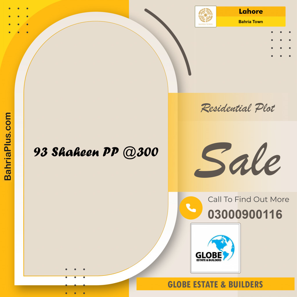 Residential Plot for Sale in Bahria Town, Lahore - (BP-152705)