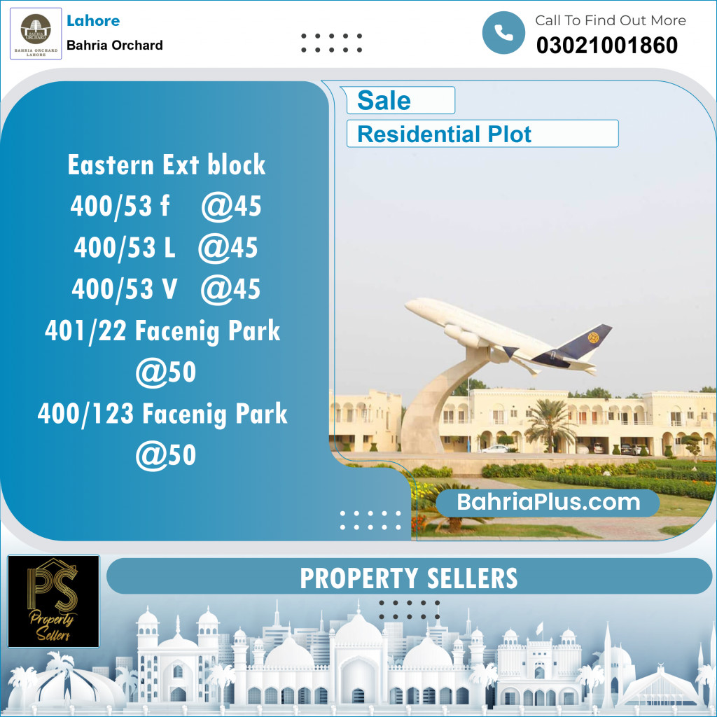 Residential Plot for Sale in Bahria Orchard, Lahore - (BP-152719)