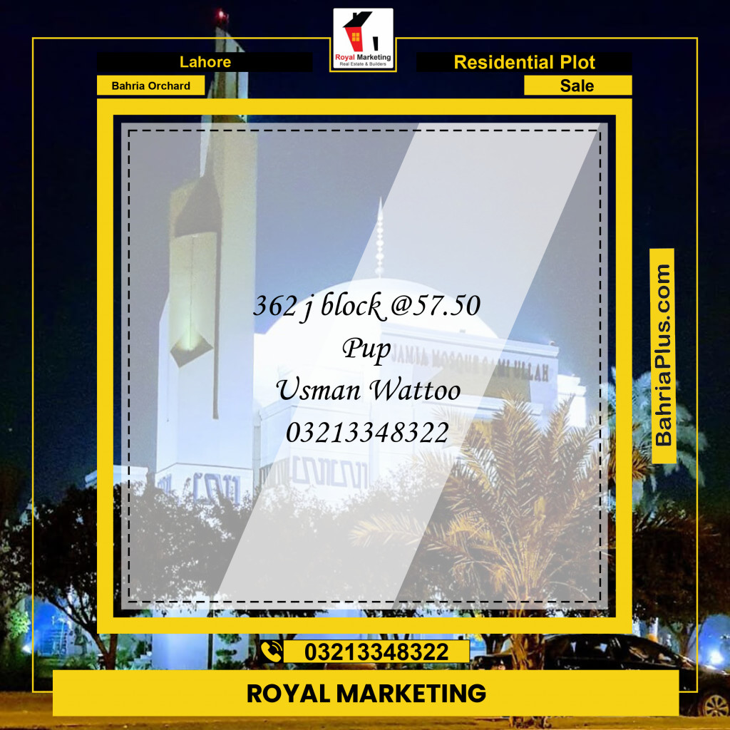 Residential Plot for Sale in Phase 2 - J Block -  Bahria Orchard, Lahore - (BP-152735)