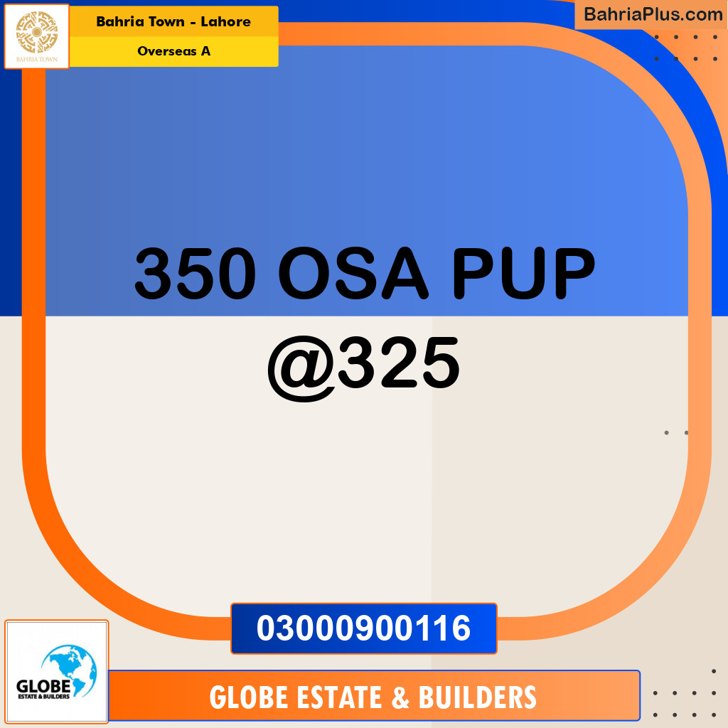 Residential Plot for Sale in Overseas A -  Bahria Town, Lahore - (BP-152827)