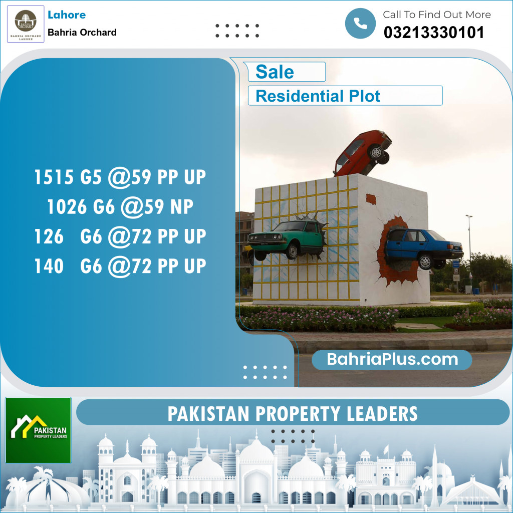 Residential Plot for Sale in Bahria Orchard, Lahore - (BP-152855)