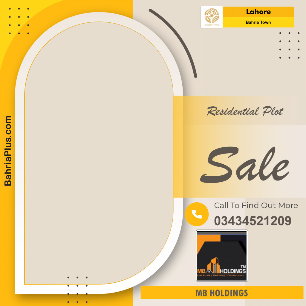 Residential Plot for Sale in Bahria Town, Lahore - (BP-152875)