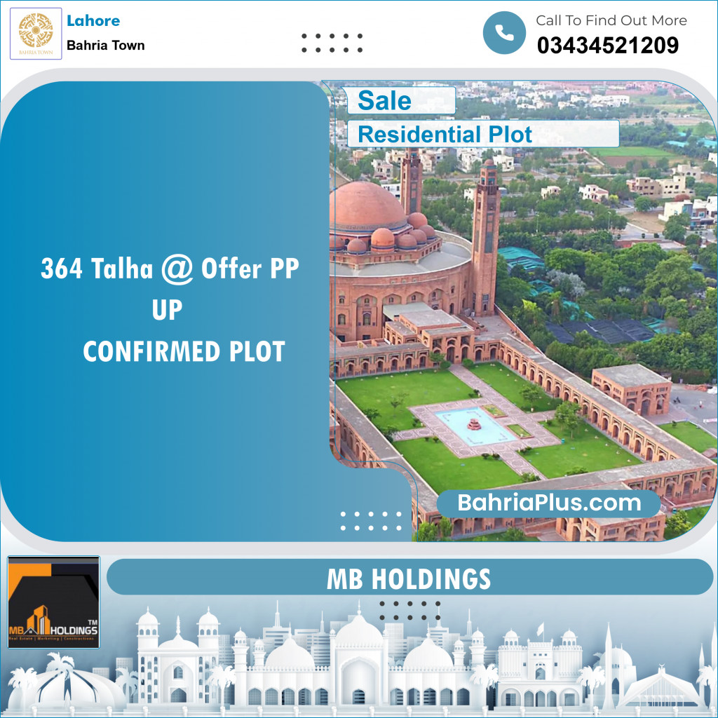 Residential Plot for Sale in Bahria Town, Lahore - (BP-152877)