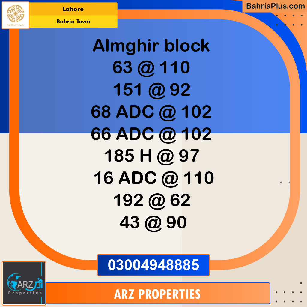 Residential Plot for Sale in Sector F - Alamgir Block -  Bahria Town, Lahore - (BP-152904)