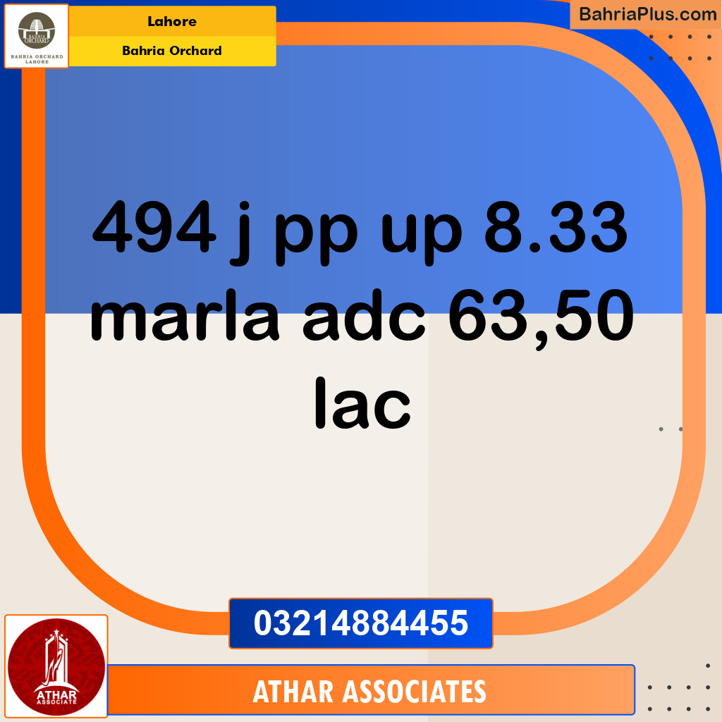 Residential Plot for Sale in Bahria Orchard, Lahore - (BP-152937)