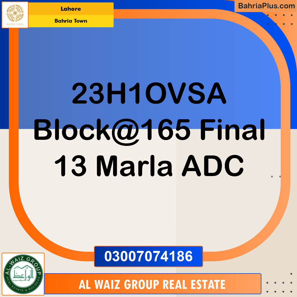 Residential Plot for Sale in Bahria Town, Lahore - (BP-152940)