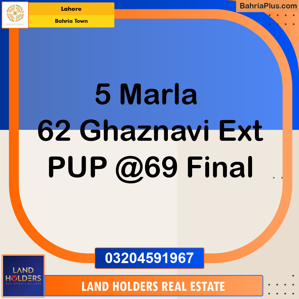 Residential Plot for Sale in Bahria Town, Lahore - (BP-152942)