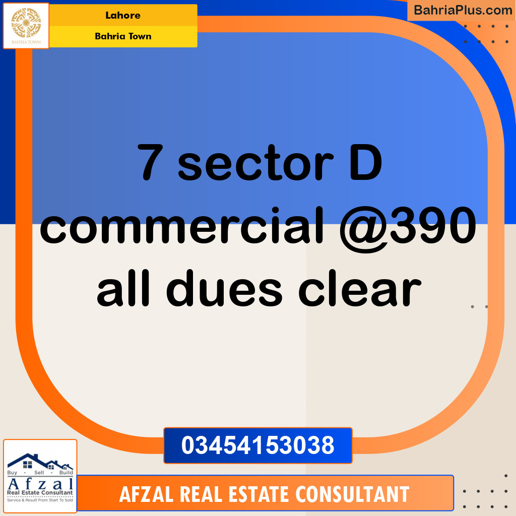 Commercial Plot for Sale in Bahria Town, Lahore - (BP-152970)