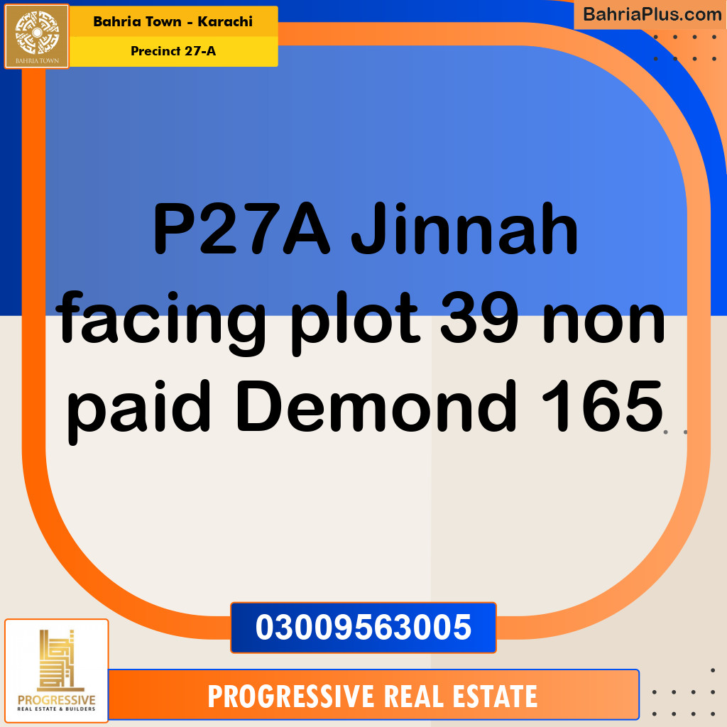 500 Sq. Yards Residential Plot for Sale in Precinct 27-A -  Bahria Town, Karachi - (BP-153034)