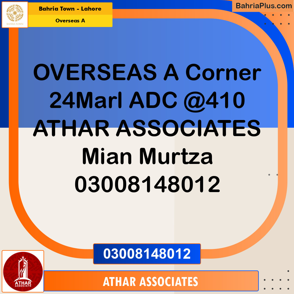 Residential Plot for Sale in Overseas A -  Bahria Town, Lahore - (BP-153052)