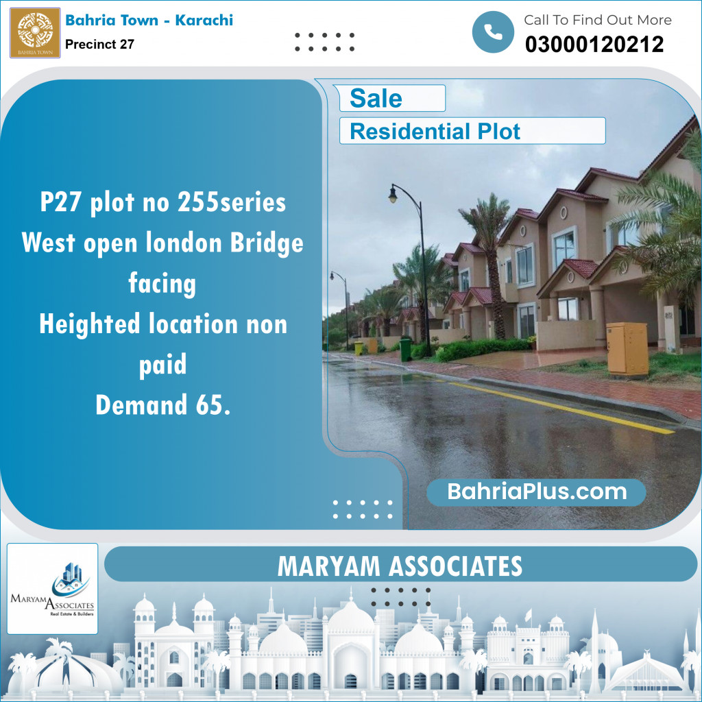 Residential Plot for Sale in Precinct 27 -  Bahria Town, Karachi - (BP-153074)