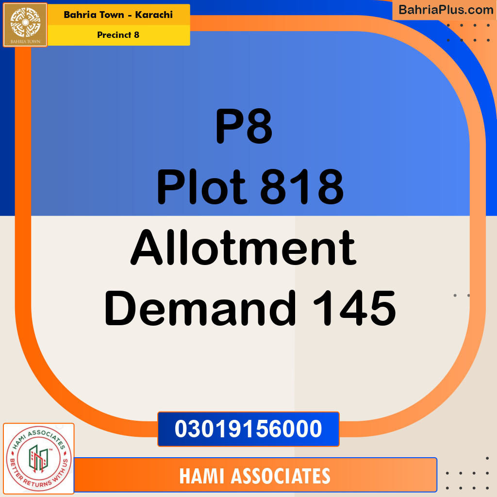 250 Sq. Yards Residential Plot for Sale in Precinct 8 -  Bahria Town, Karachi - (BP-153106)
