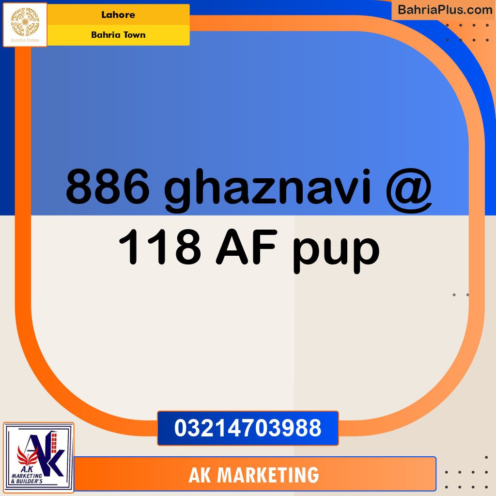 Residential Plot for Sale in Sector F - Ghaznavi Block -  Bahria Town, Lahore - (BP-153114)
