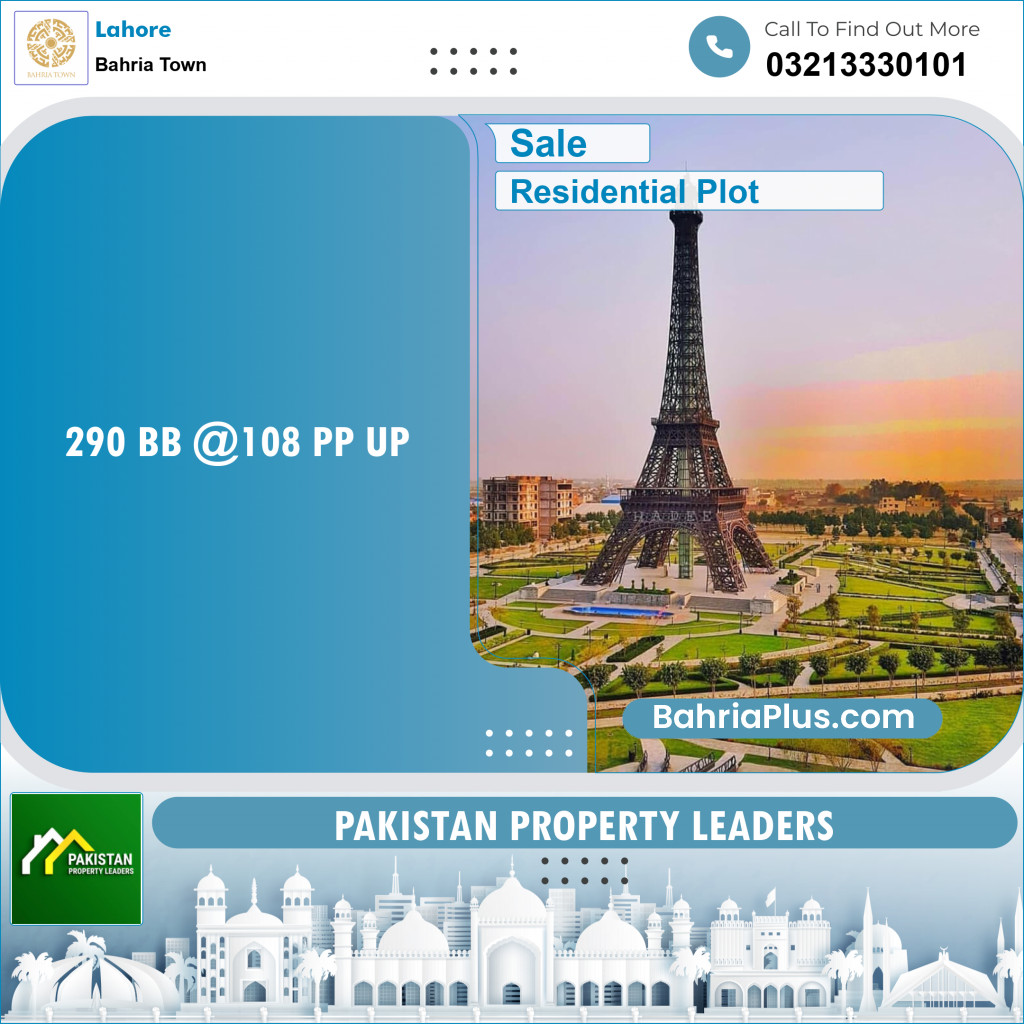 Residential Plot for Sale in Sector D - BB Block -  Bahria Town, Lahore - (BP-153120)