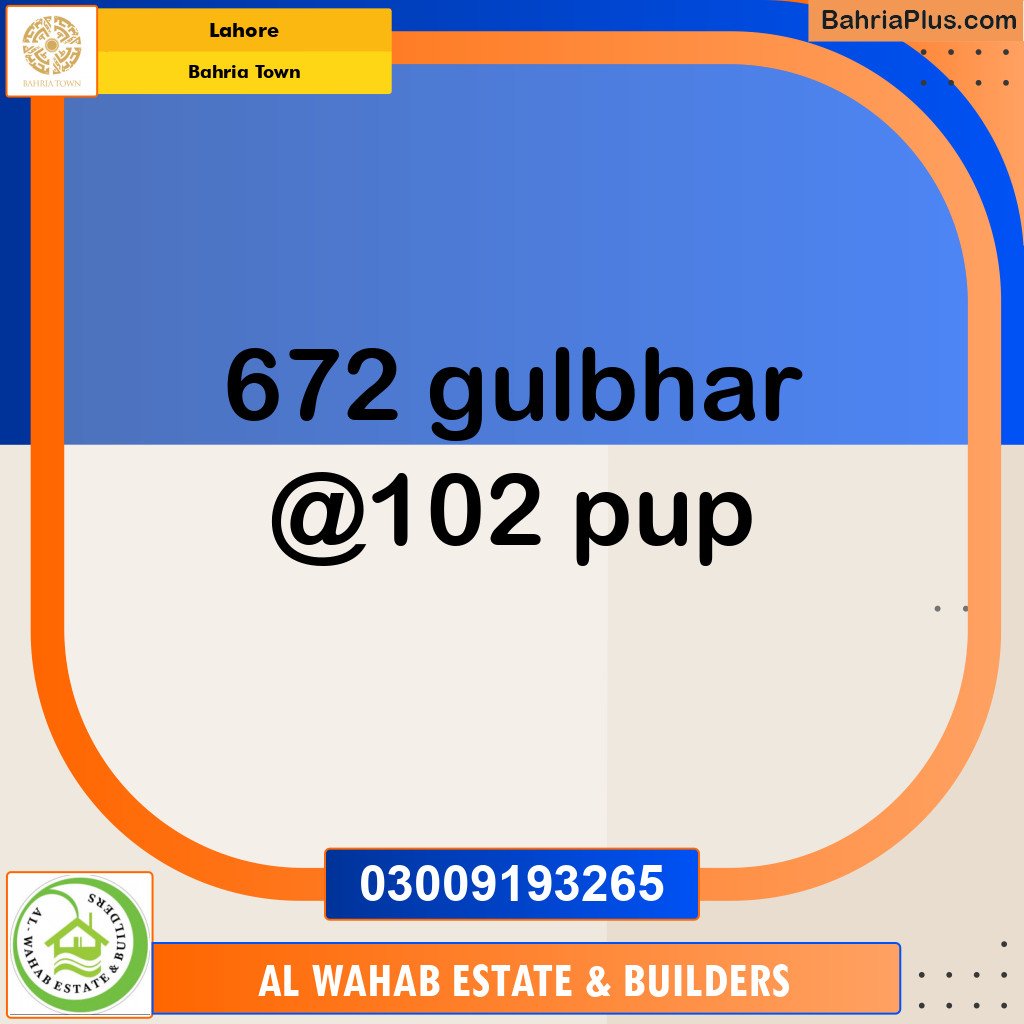 Residential Plot for Sale in Sector C - Gulbahar Block -  Bahria Town, Lahore - (BP-153175)